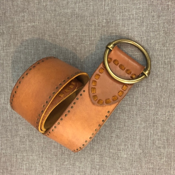 LUCKY BRAND Leather belt with brass buckle main image 4